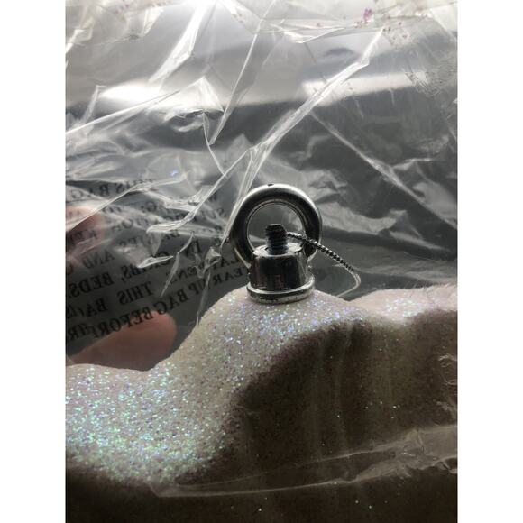 Adams & Co Acrylic Peppermint Candy Ball Ornaments 18.5”Christmas Glitter Red/Wh - Picture 4 of 14